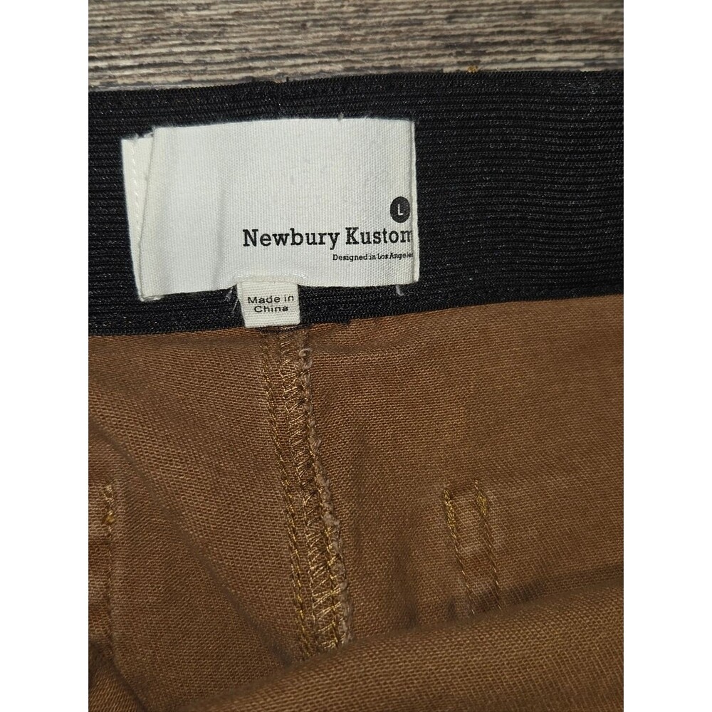 Newbury Kustom Tan Flare Raw Hem Pull On Jeans - Picture 7 of 11